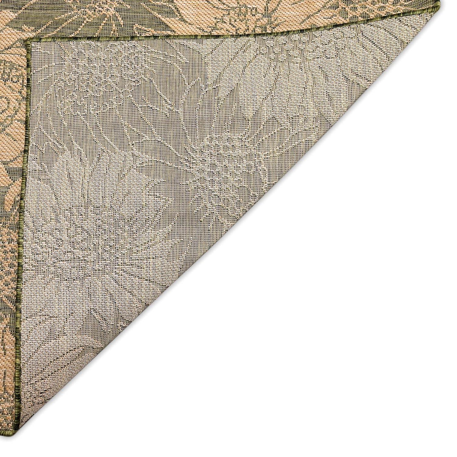 Liora Manne Carmel Sunflower Field Indoor/Outdoor Rug Green 4'10" x 7'6"