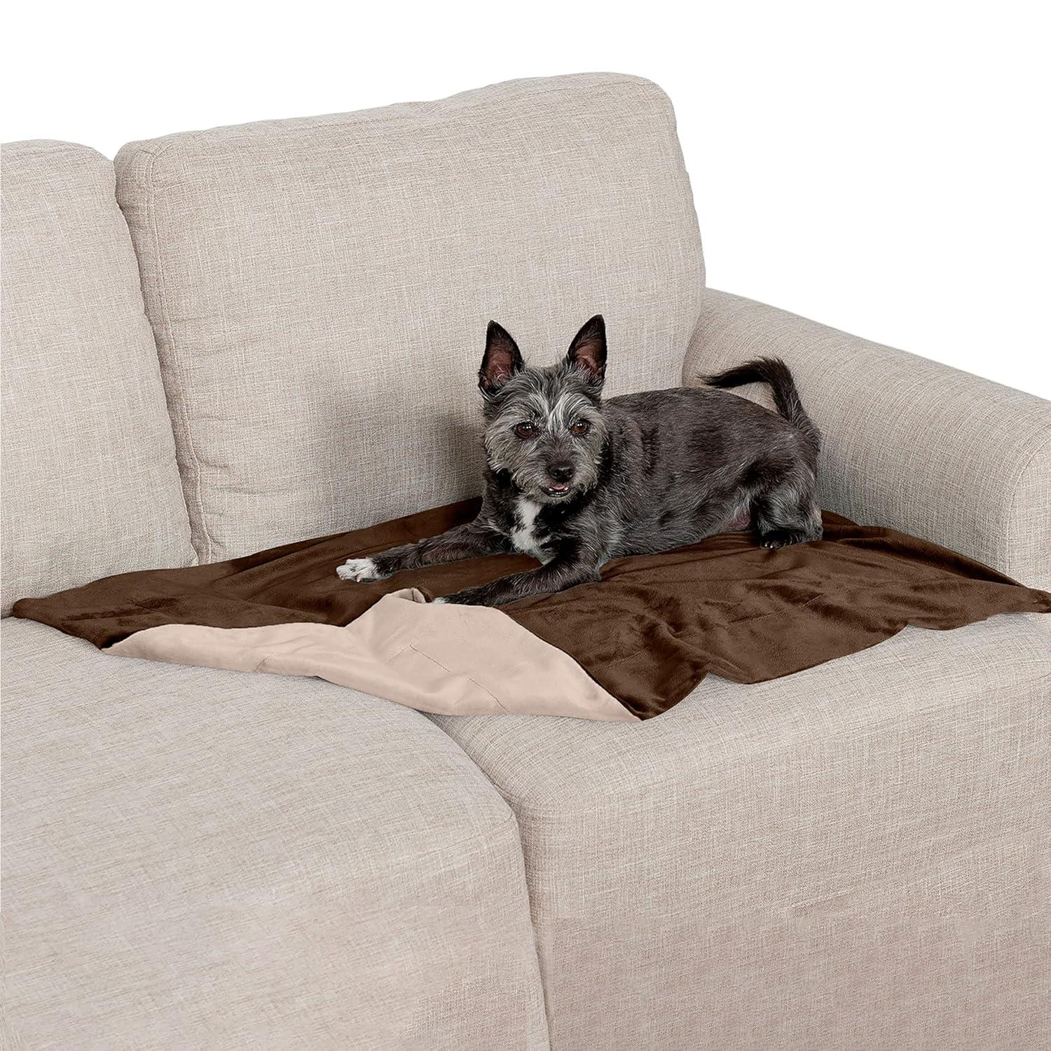 FurHaven Waterproof Faux Velvet Throw Blanket