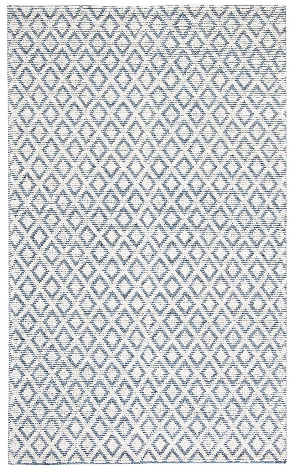 Vermont VRM304 Hand Woven Indoor Accent Rug - Ivory/Blue - 3'x5' - Safavieh