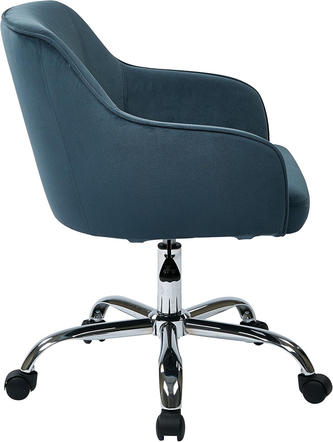 Bristol Task Chair with Atlantic Blue Velvet Fabric