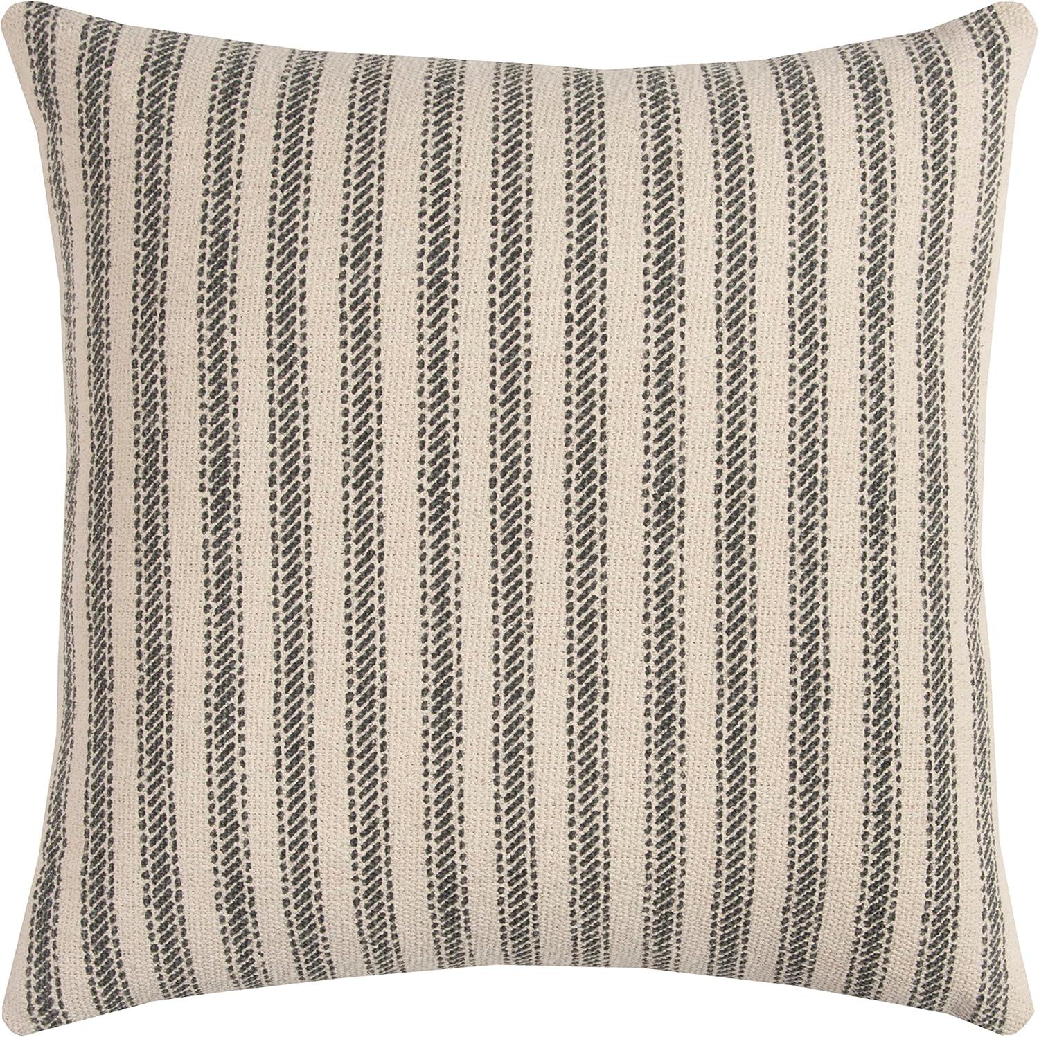 20"x20" Oversize Ticking Striped Square Throw Pillow - Rizzy Home