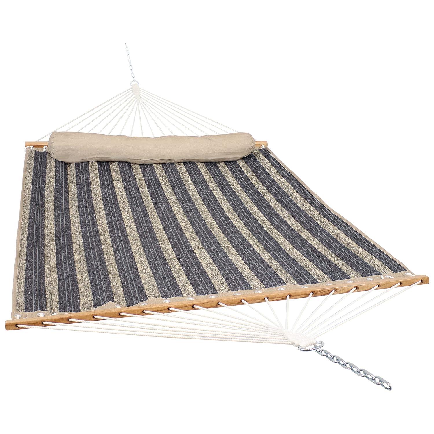 2-Person Quilted Polyester Spreader Bar Hammock
