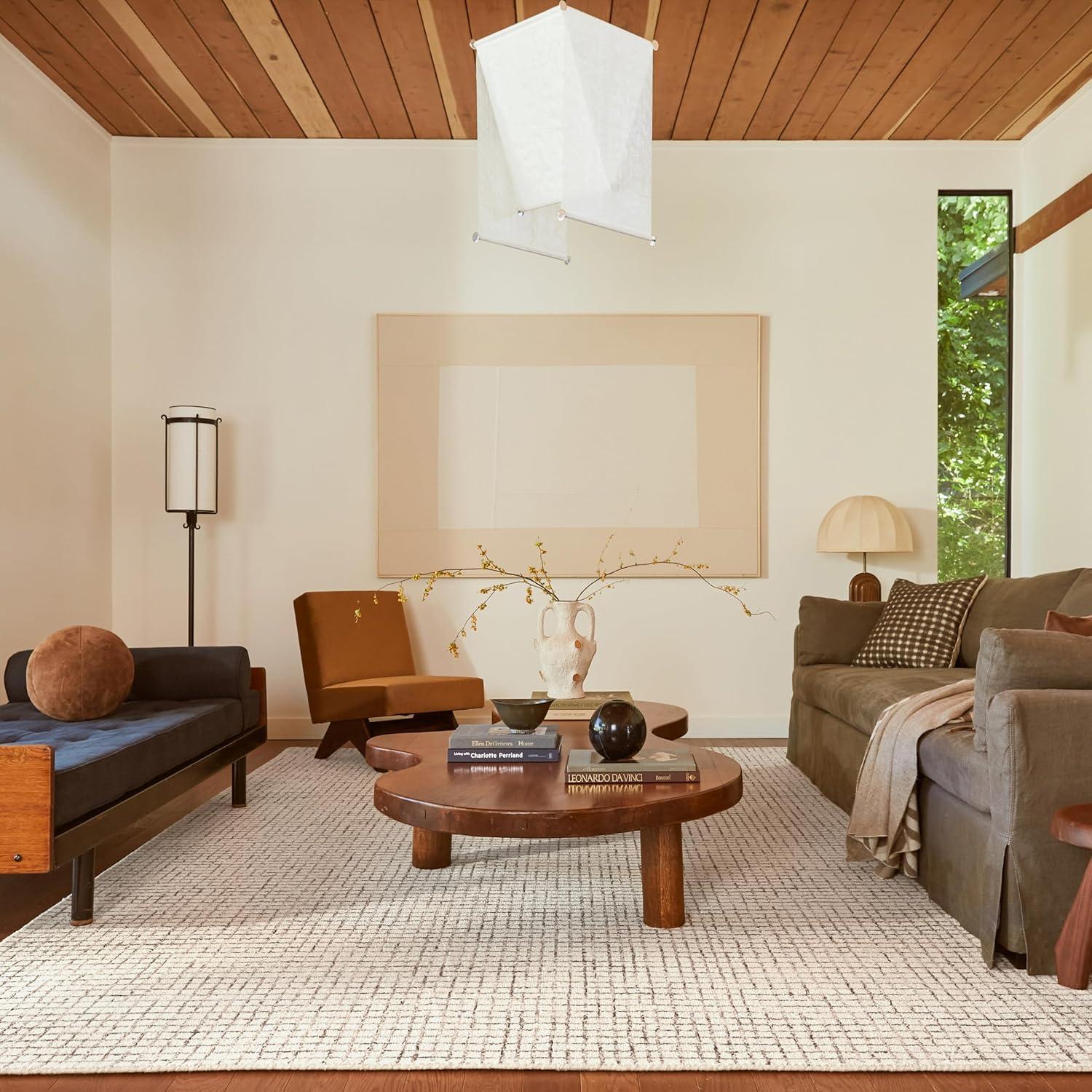 Katasha Checked Wool Area Rug