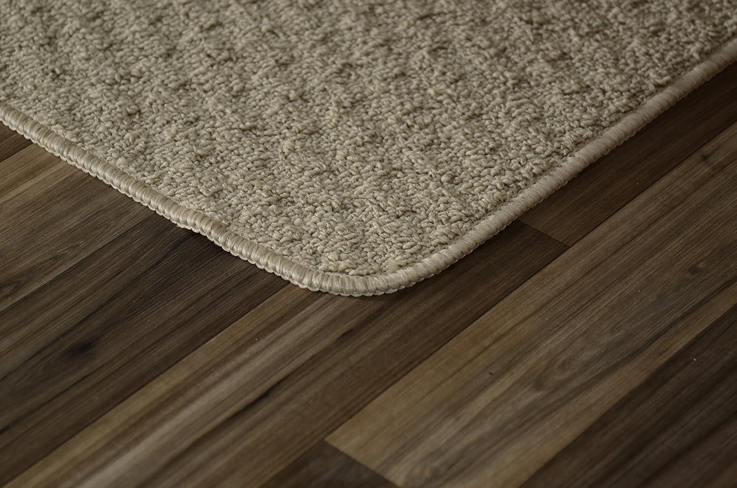 Garland Rug Town Square Tan Kitchen Rug Set, 2 Piece Sliced Set (18"x28" Sliced, and 18"x28")