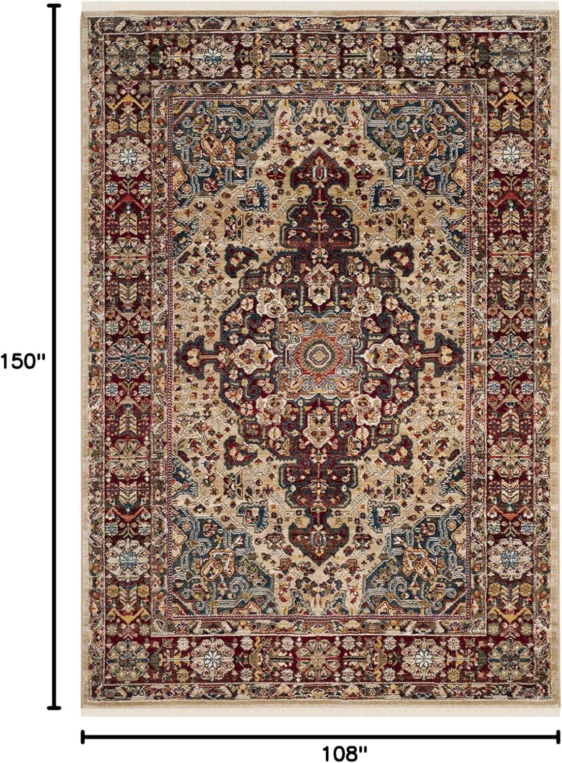 Kashan KSN305 Power Loomed Area Rug - Ivory/Red - 9'x12'6" - Safavieh