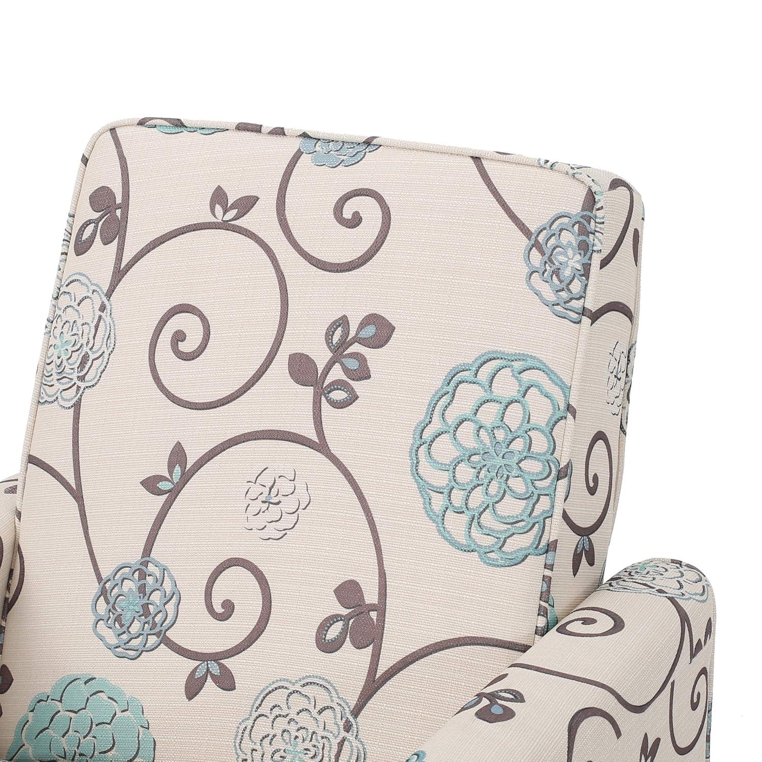 Darvis Fabric Recliner White - Christopher Knight Home: Petite Design, Tapered Legs, Piped Edges