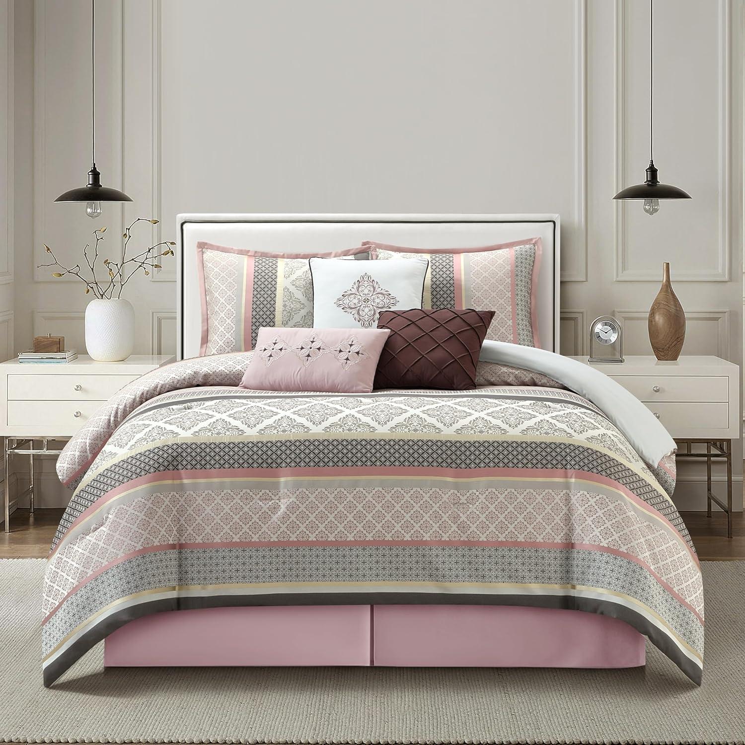 Tefia Karr Microfiber 7 Piece Comforter Set