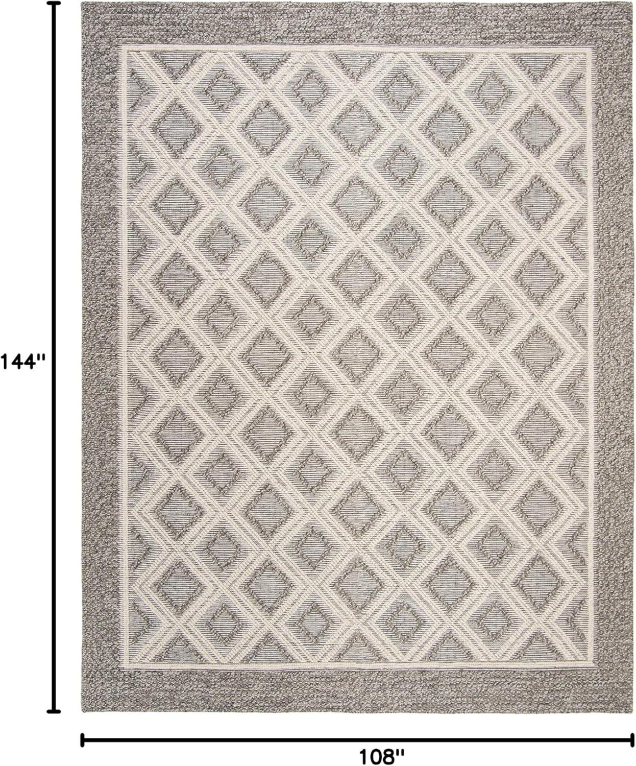Vermont VRM212 Hand Woven Area Rug - Grey/Ivory - 8'9"x11'9" - Safavieh.