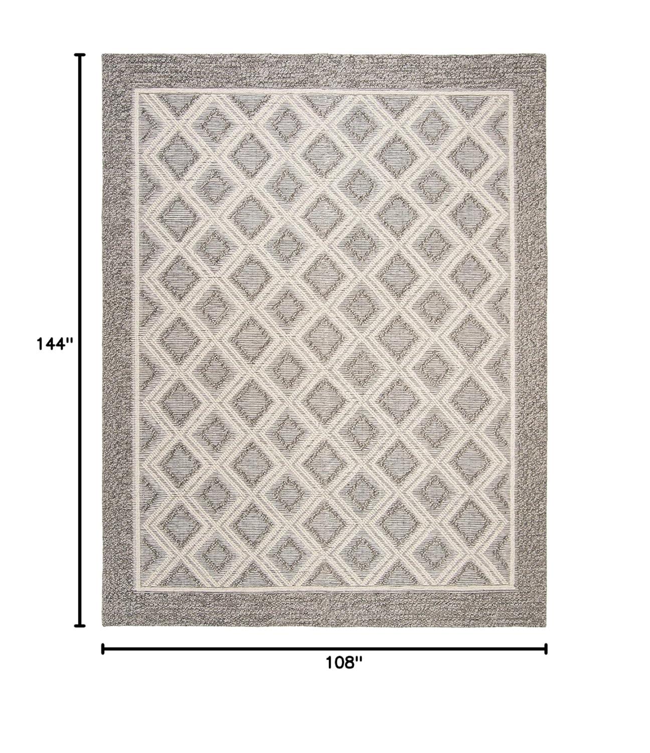 Vermont VRM212 Hand Woven Area Rug - Grey/Ivory - 8'9"x11'9" - Safavieh.