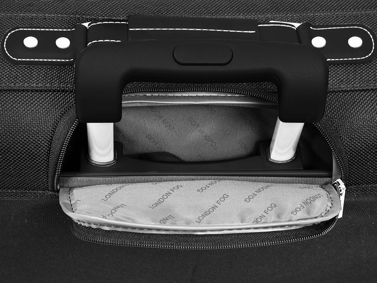 London Fog  Buckingham Black Polyester Rolling Garment Bag