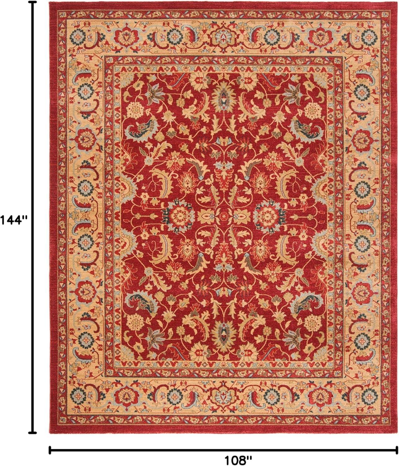 SAFAVIEH Mahal Gorgi Oriental Area Rug, Red/Natural, 9' x 12'