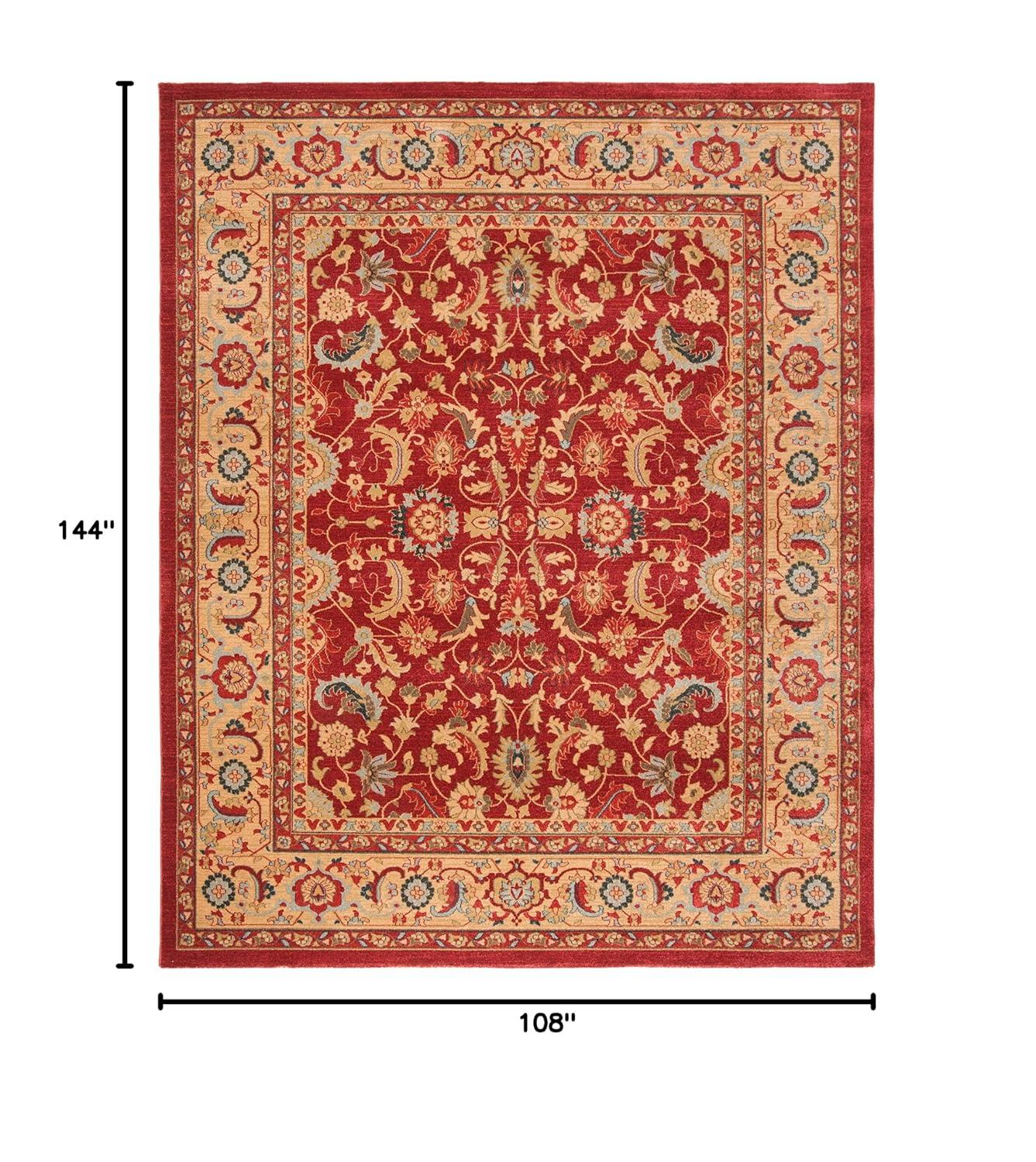 SAFAVIEH Mahal Gorgi Oriental Area Rug, Red/Natural, 9' x 12'