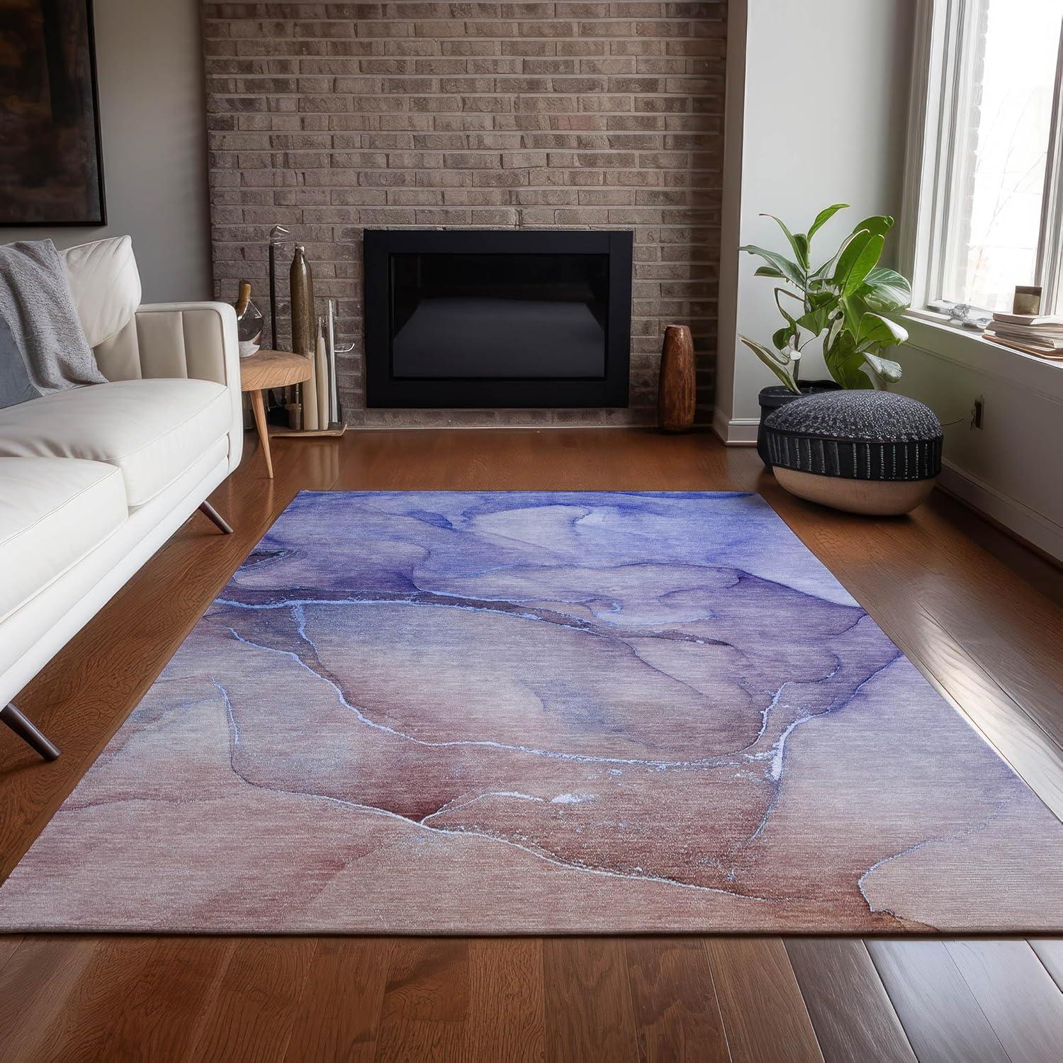 Addison Rugs Chantille ACN508 Navy 9' x 12 Indoor Outdoor Area Rug, Stain Resistant, Machine Washable, Non Shedding, Bedroom, Living Room, Dining Room, Kitchen Rug