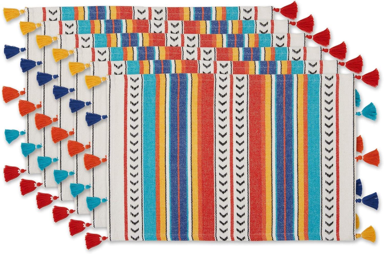 Picante Stripe Tassel Placemat Set of 6