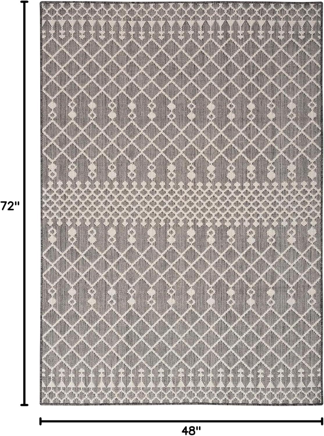 Nourison Positano Moroccan Trellis Flatweave Outdoor Rug