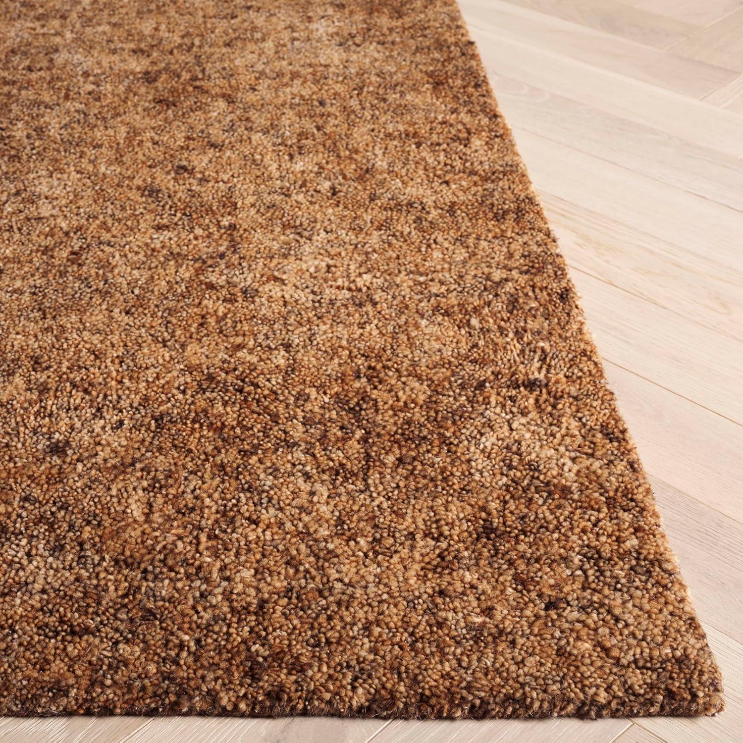 SAFAVIEH Gabbeh Verity Abstract Area Rug, Gold/Brown, 6' x 6' Square