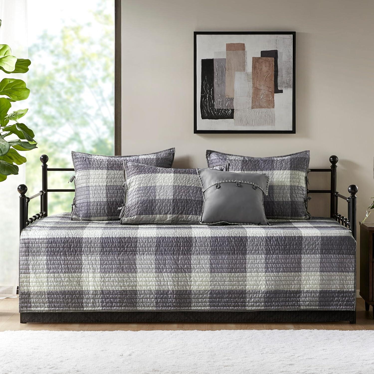 Ridge 3 Piece Reversible Plaid Daybed Cover Set