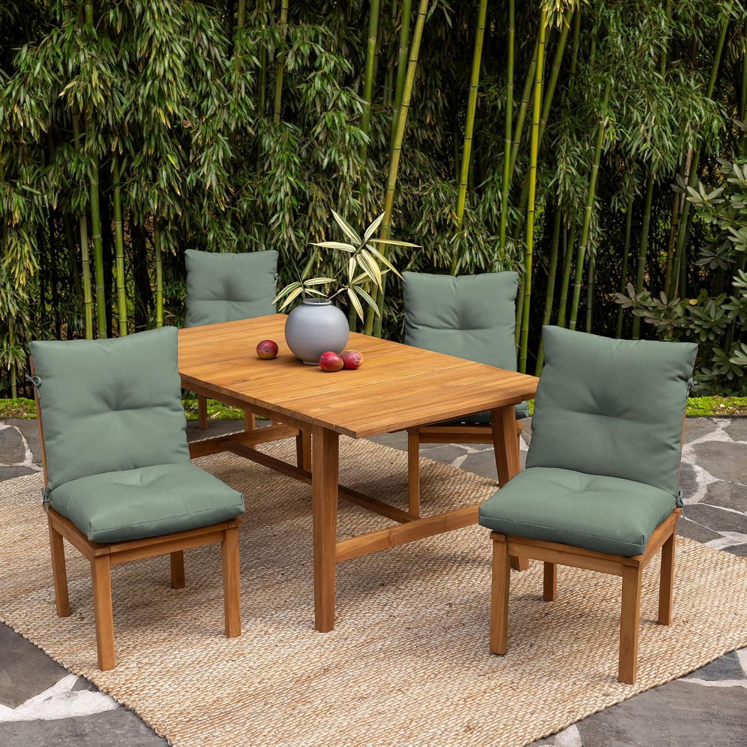 ARDEN Arden earthFIBER Plush Modern Tufted Polyfill Dining Chair Cushion, 21 x 40 (Set of 2)