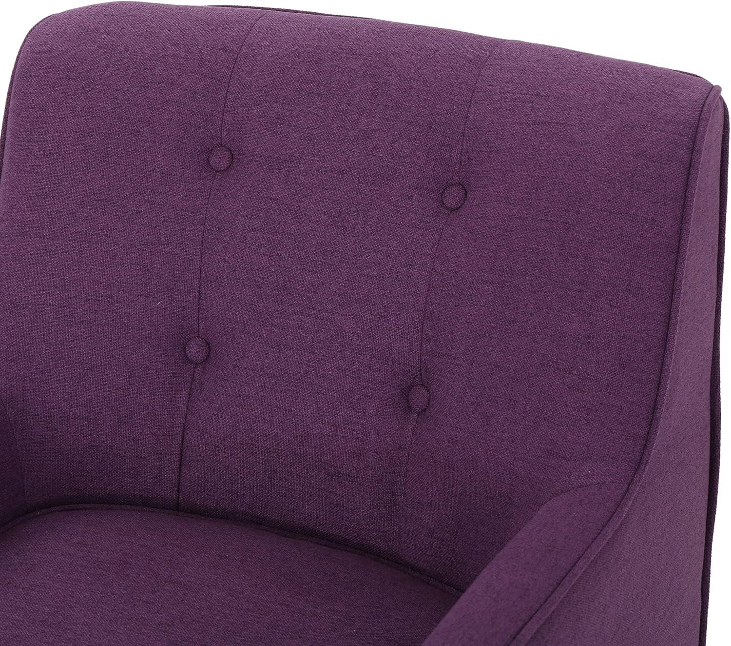Felicity Mid-Century Armchair Purple - Christopher Knight Home: Tufted, Upholstered, Comfortable for Reading & Living Room