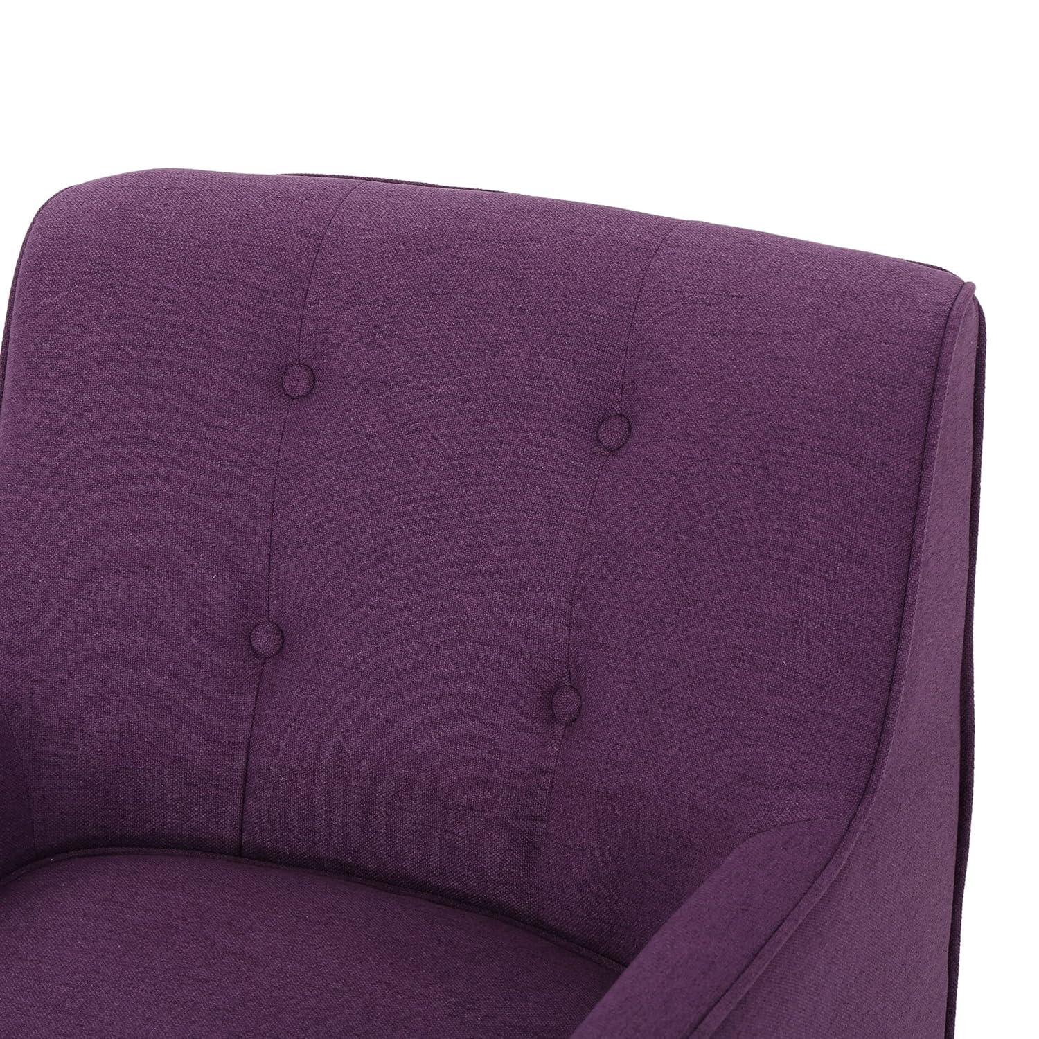 Felicity Mid-Century Armchair Purple - Christopher Knight Home: Tufted, Upholstered, Comfortable for Reading & Living Room