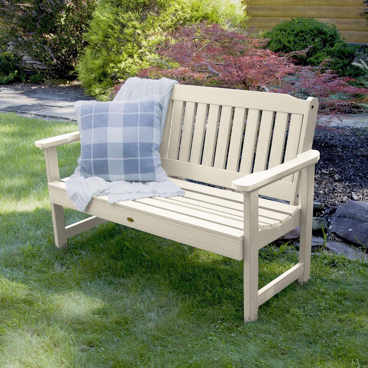 Highwood Lehigh 4ft Garden Bench - 2-Person, Eco-friendly, Synthetic Wood