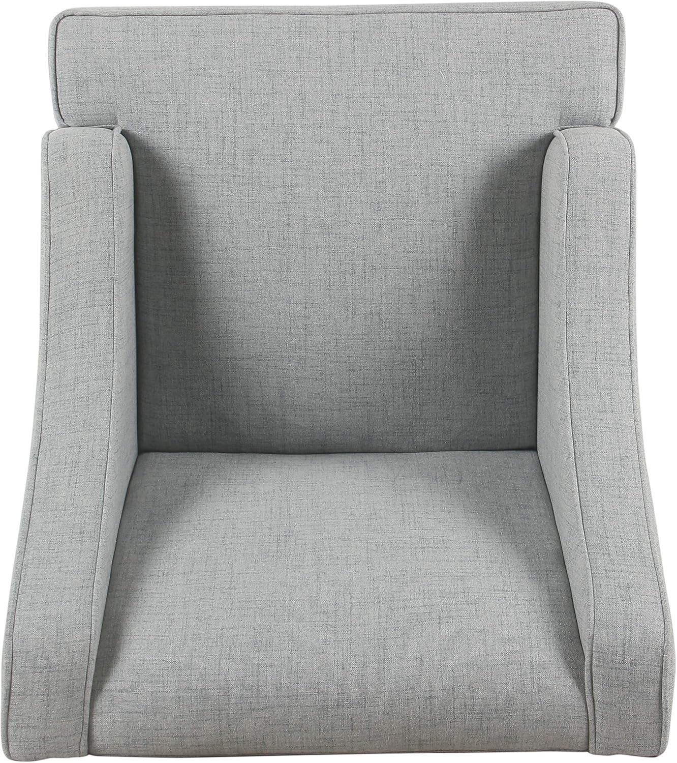 Classic Swoop Arm Accent Chair Light Blue - HomePop: Upholstered Polyester, Foam-Filled, Plywood Frame