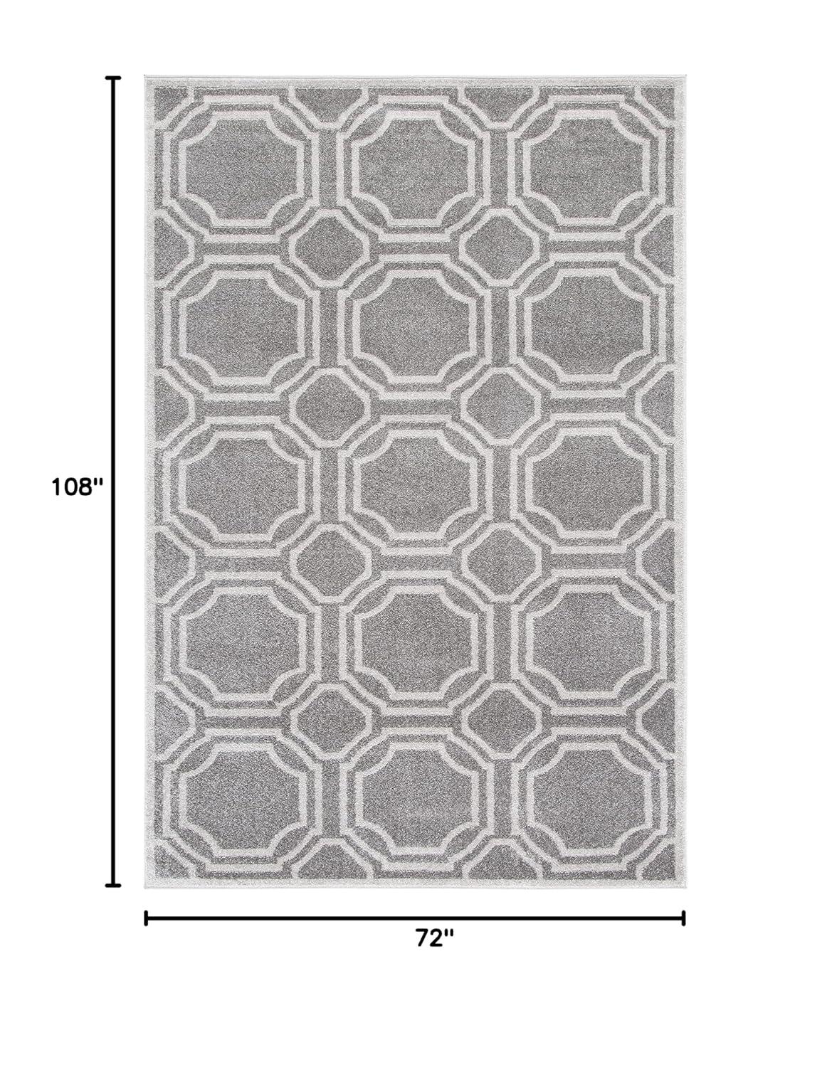 Amherst AMT411 Power Loomed Area Rug - Grey/Light Grey - 6'x9' - Safavieh.