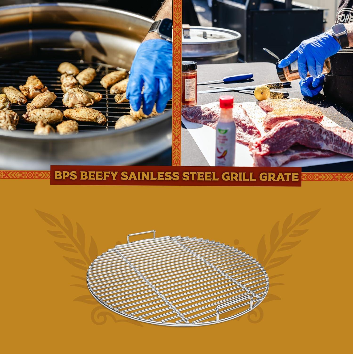Beefy Stainless Steel Round Grill Grate for 55 Gallon Drum