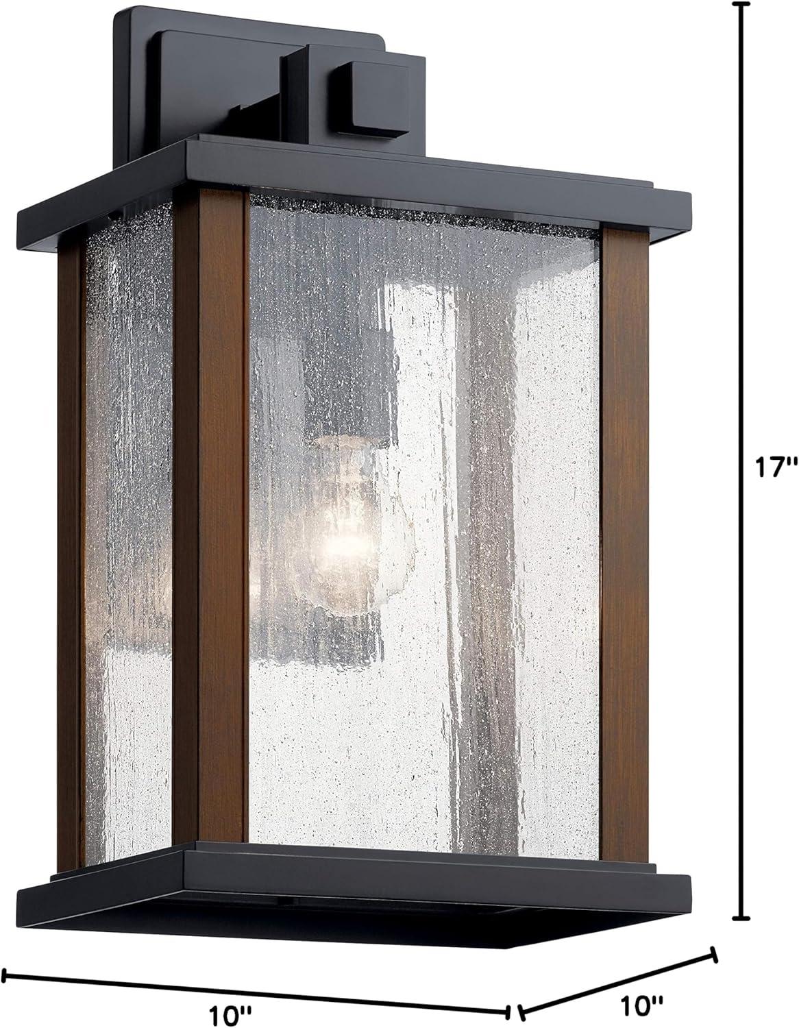 Marimount 17" 1 Light Outdoor Wall Light with Clear Glass in Black