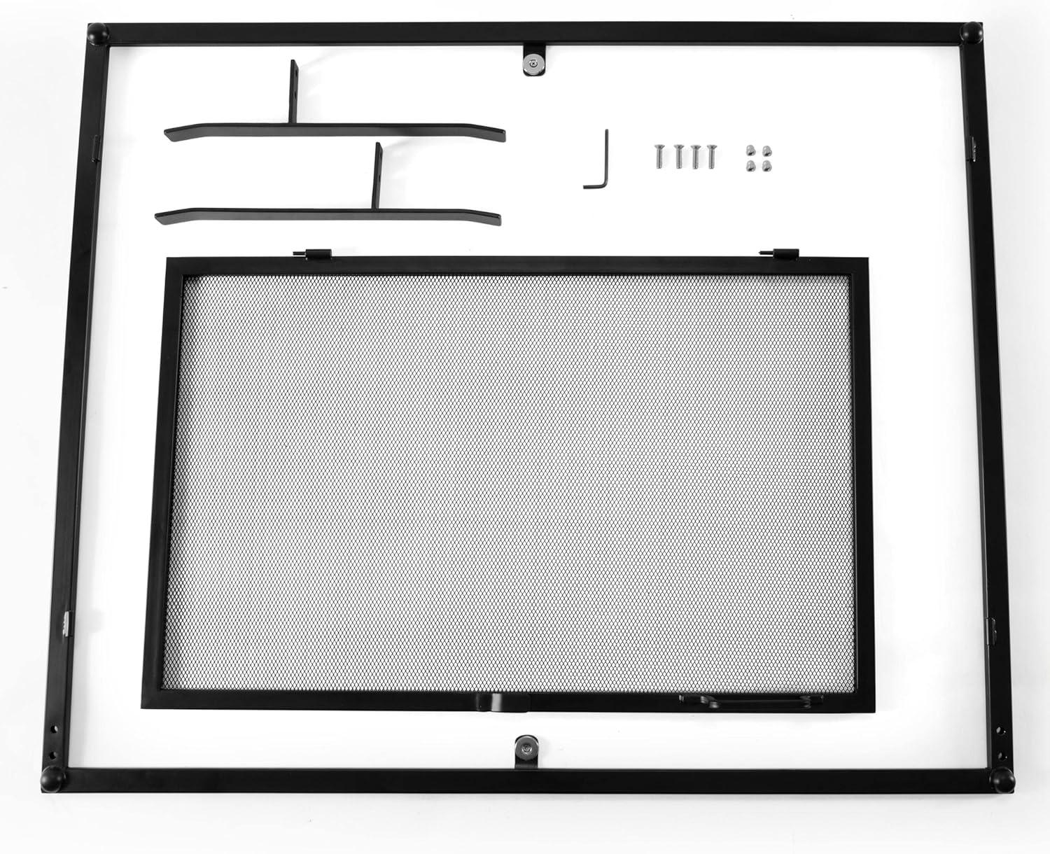 BIRDROCK HOME Fireplace Screen with Doors - Decorative - Easy Assembly - Heavy Duty - Handcrafted