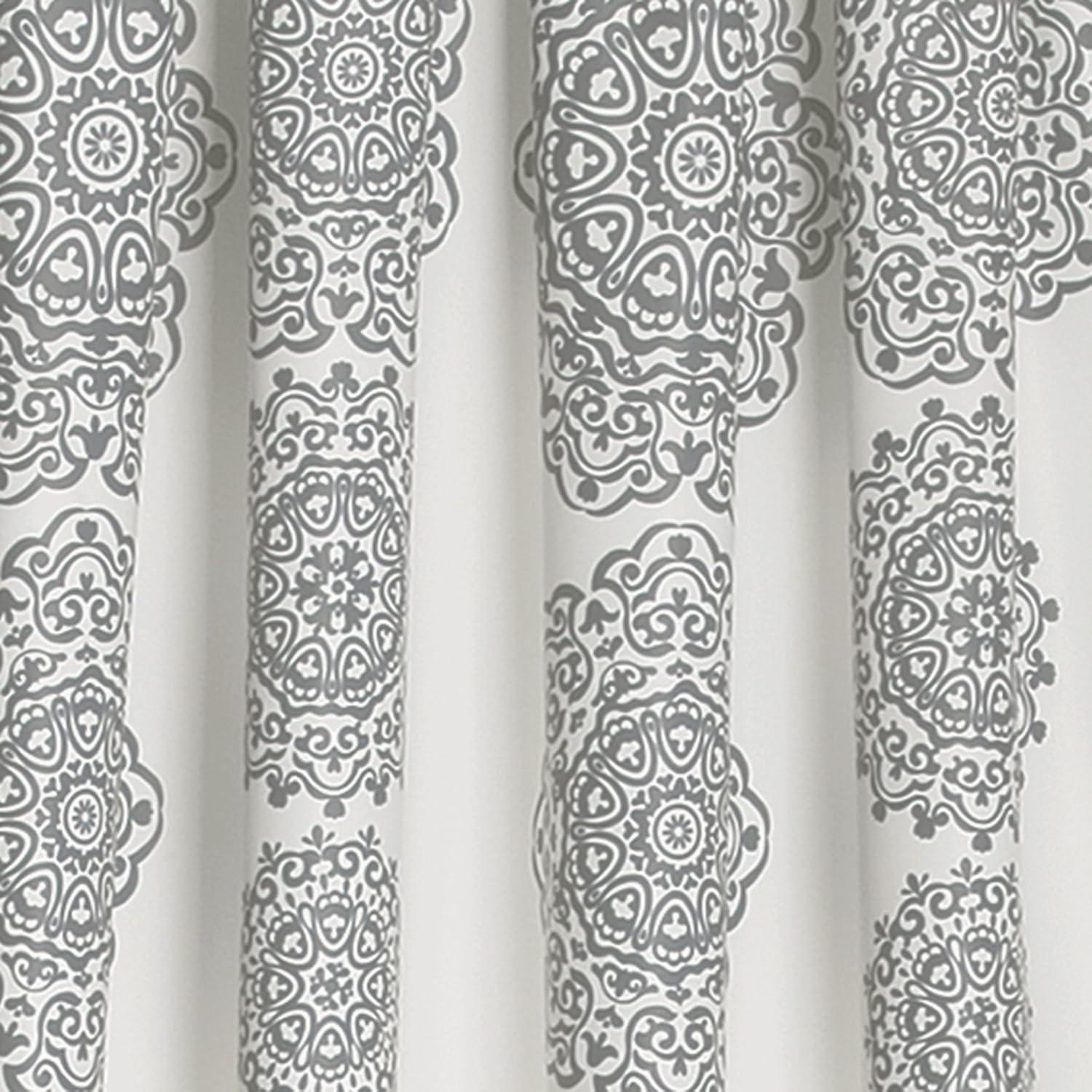 Lush Decor Medallion Semi-Sheer Rod pocket Curtain Panels (Set of 2)