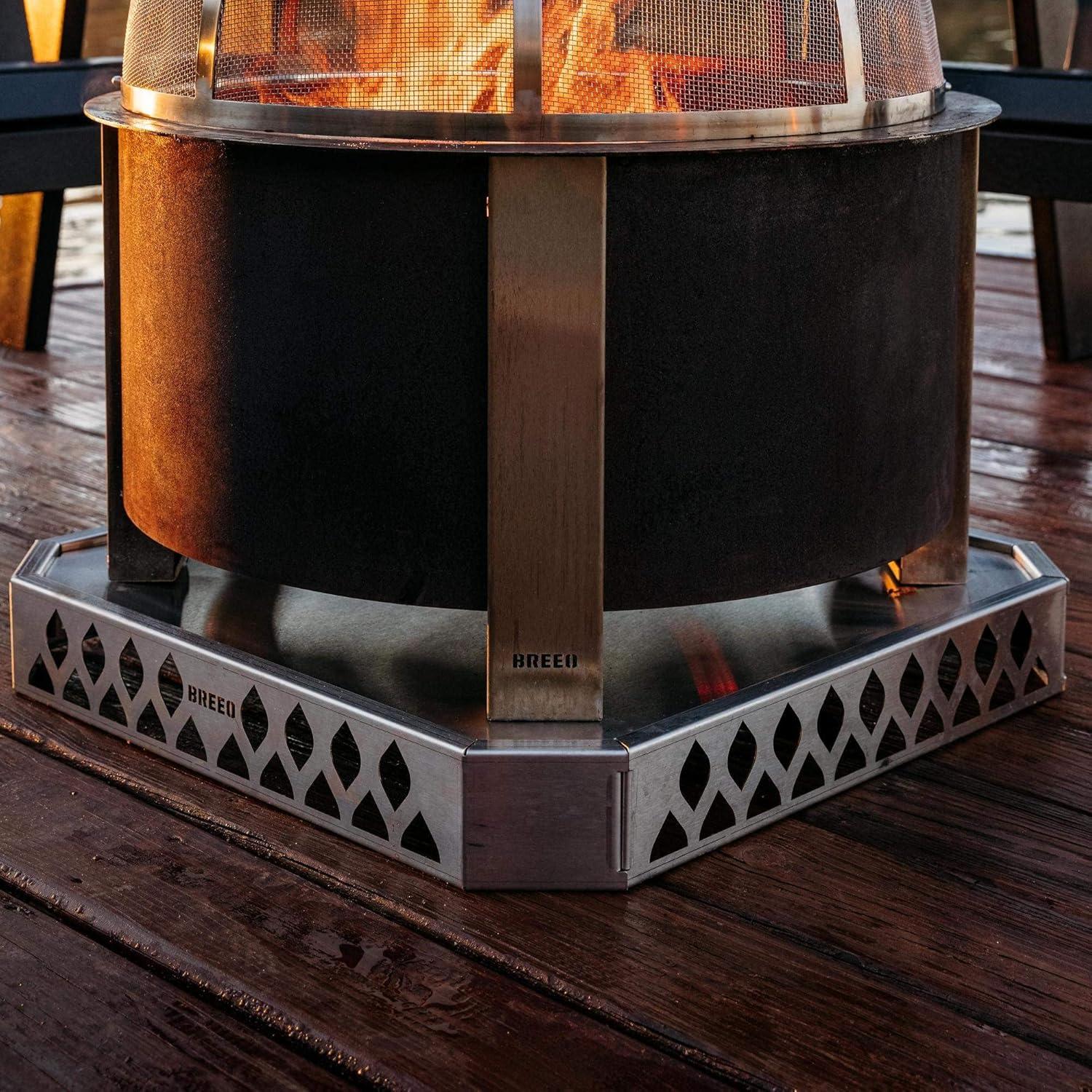 Stainless Steel Hexagonal Fire Pit Base for 30-Inch Fire Pits