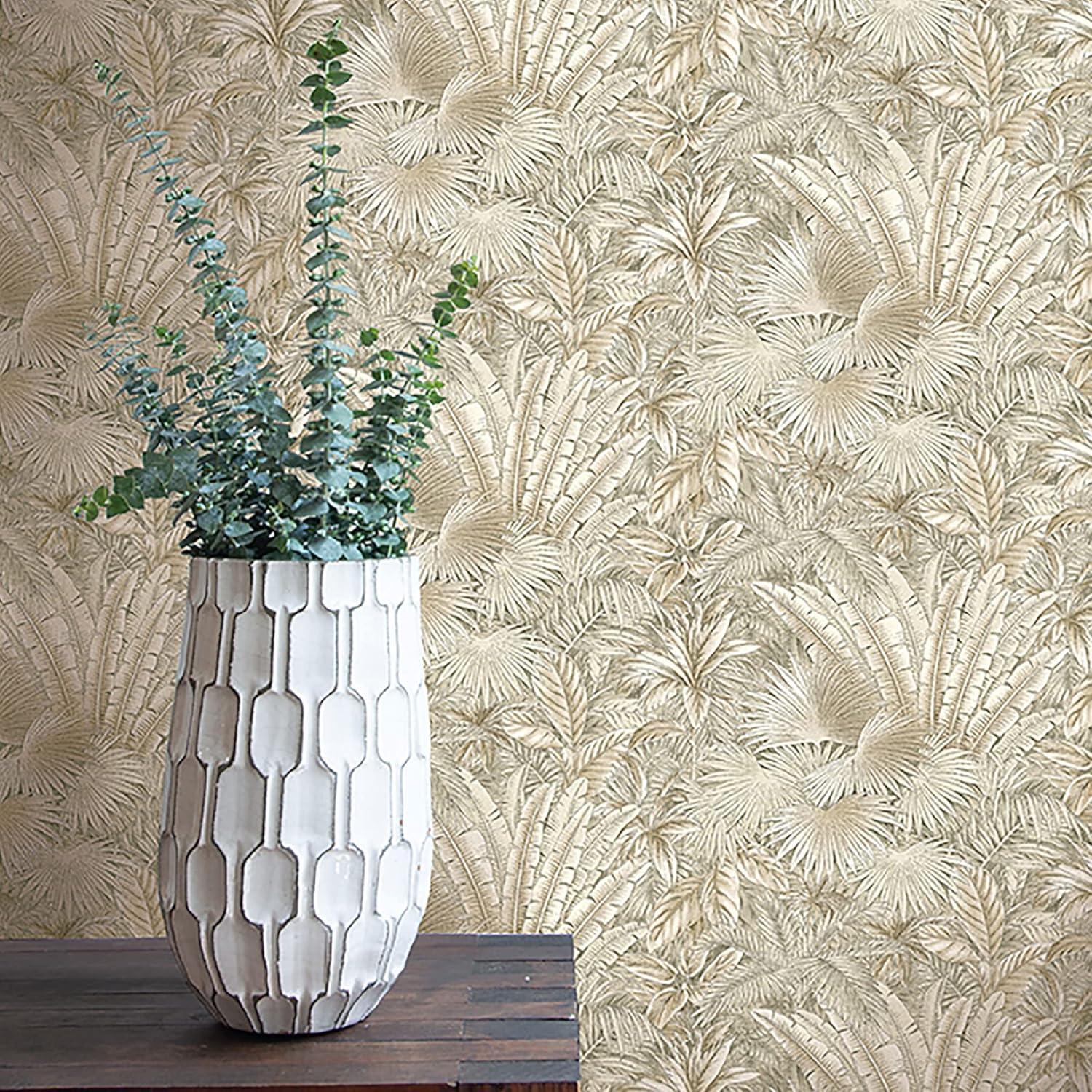 Tommy Bahama Bahamian Breeze Palm 18' L x 20.5" W Peel & Stick Wallpaper Roll