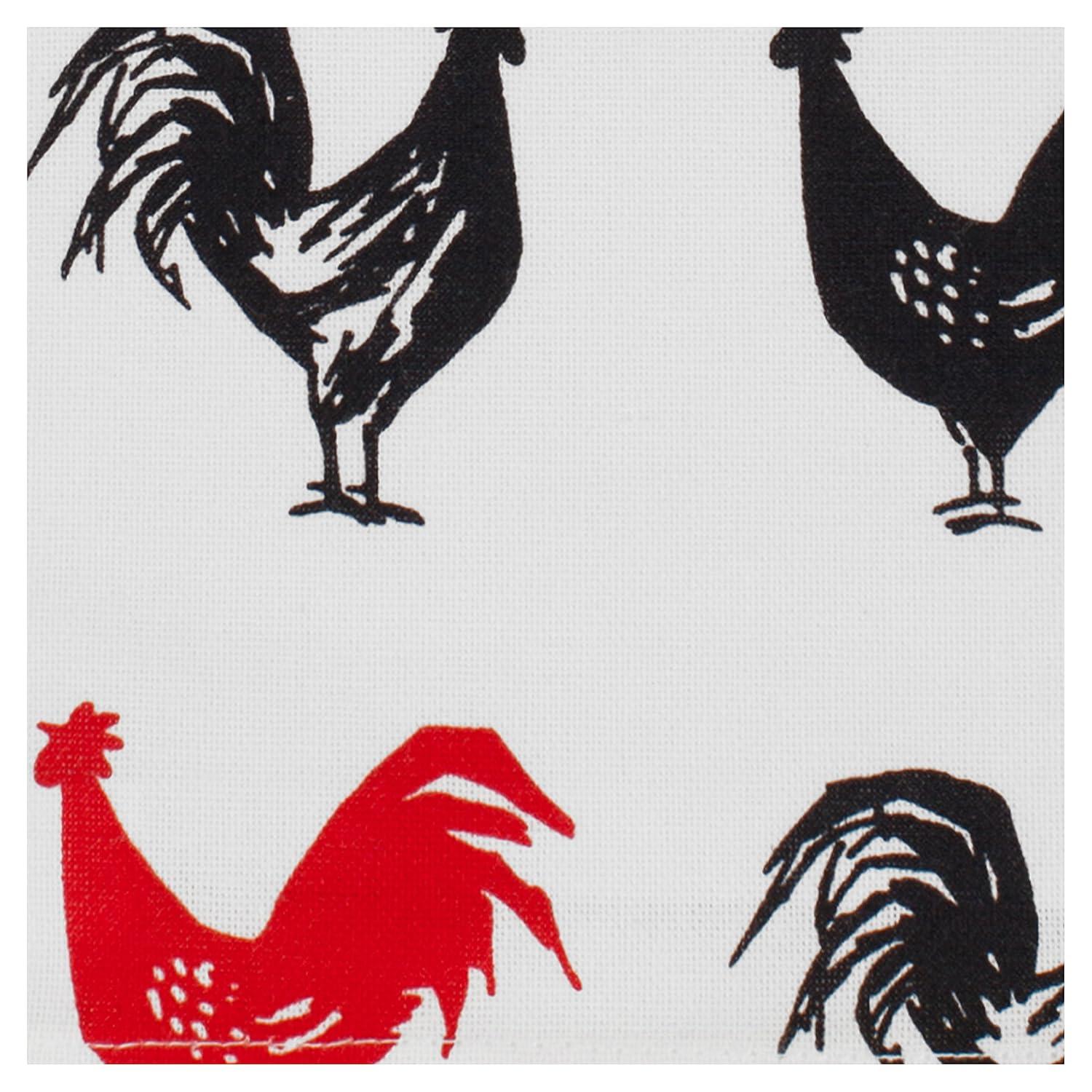 MUkitchen Kitchen Designer Print Towel Set, French Hen