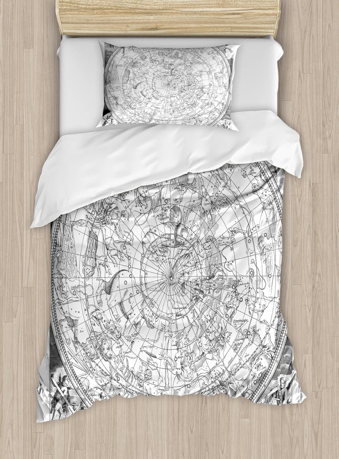 Ambesonne Constellation Eclectic Duvet Cover Set
