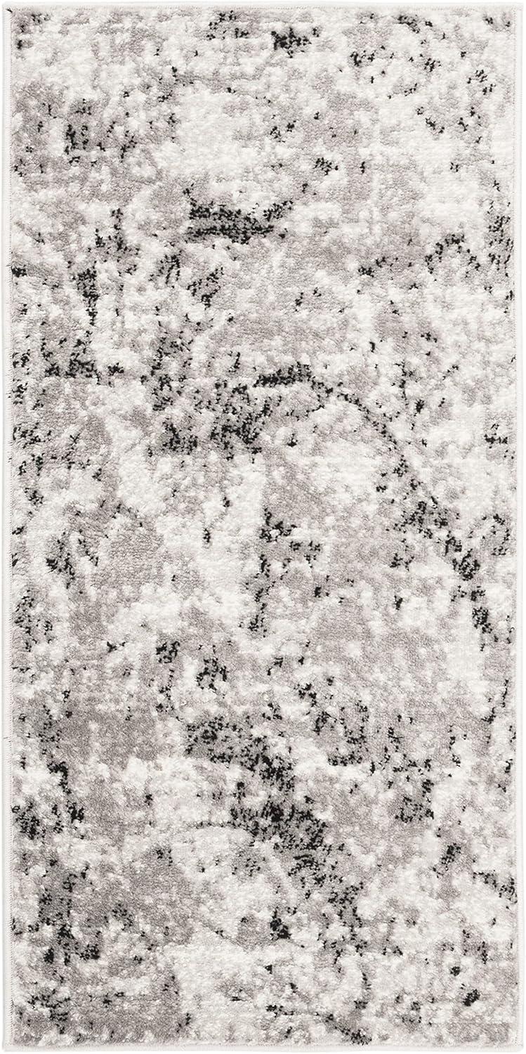 SAFAVIEH Skyler Joisse Abstract Area Rug, Grey/Ivory, 2' x 4'