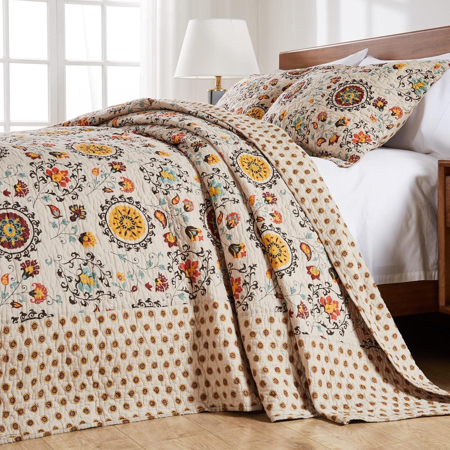 Andorra Bedspread Bedding Set Beige - Greenland Home Fashions