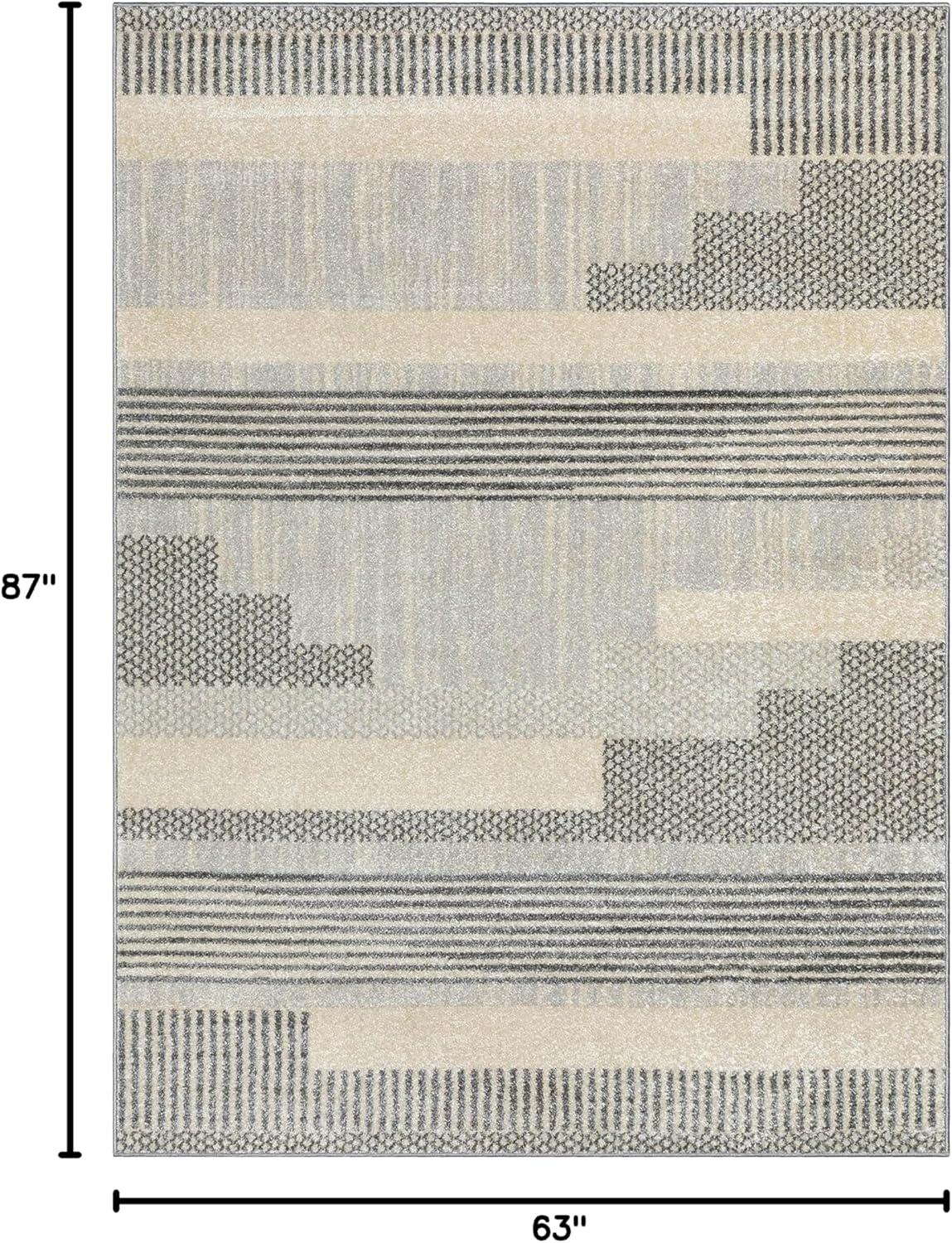 Marcone Briar Tribal Geometric Abstract Light Blue Looped Pile Rug