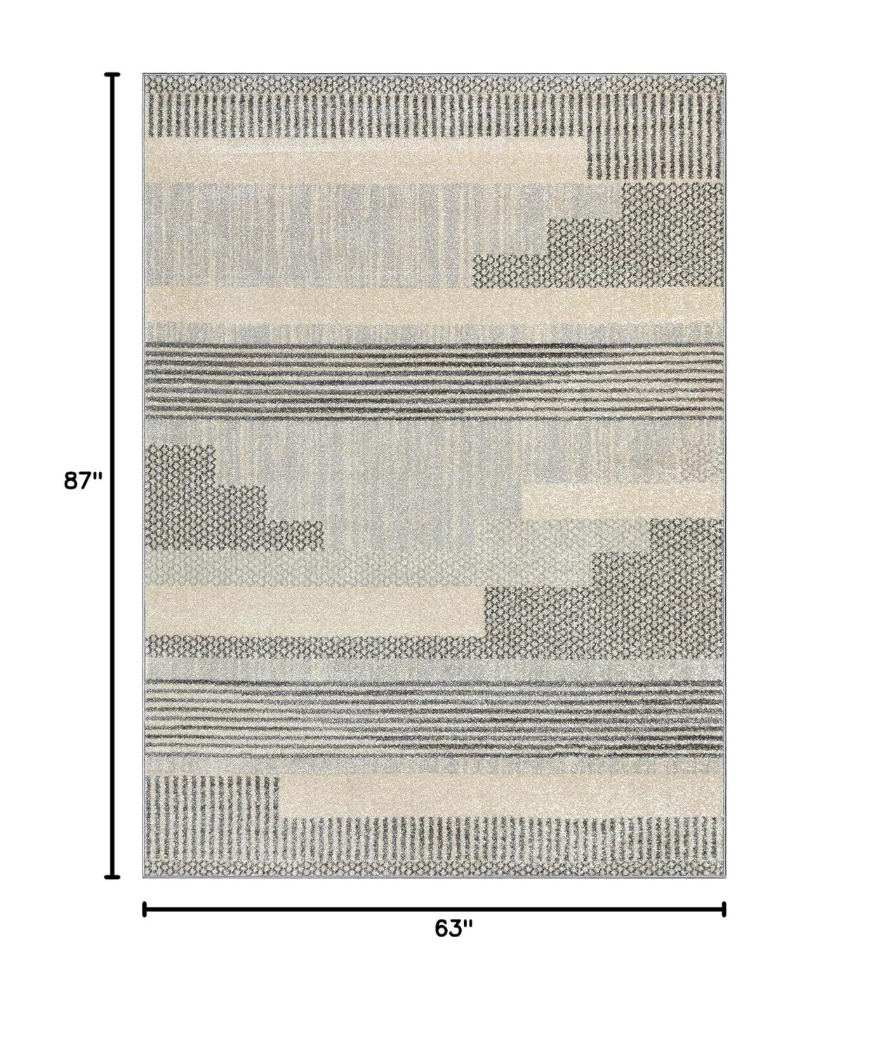 Marcone Briar Tribal Geometric Abstract Light Blue Looped Pile Rug