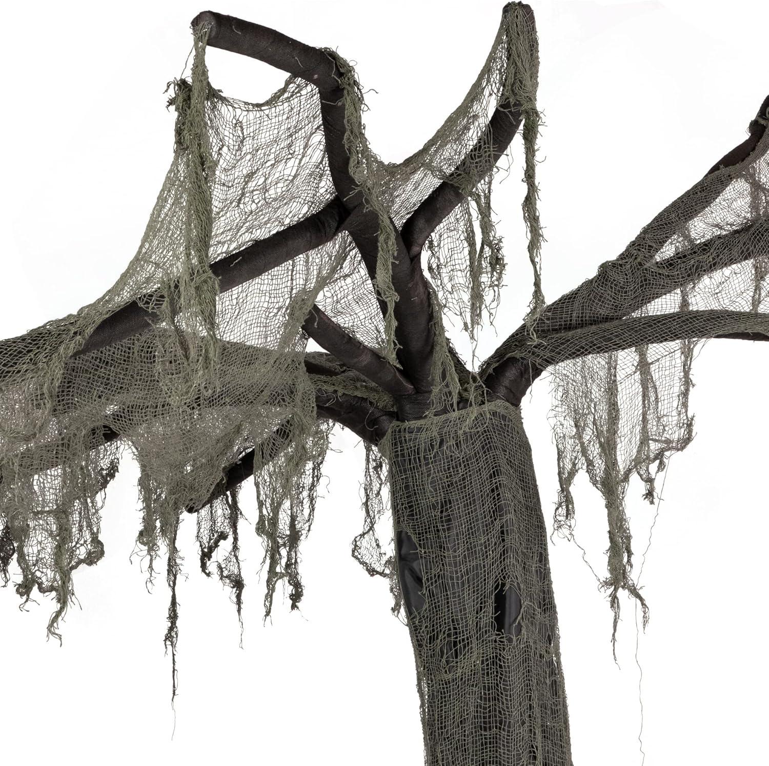 Northlight Seasonal 7.5' Black and Gray Spooky Standing Ghost Tree Halloween Decoration