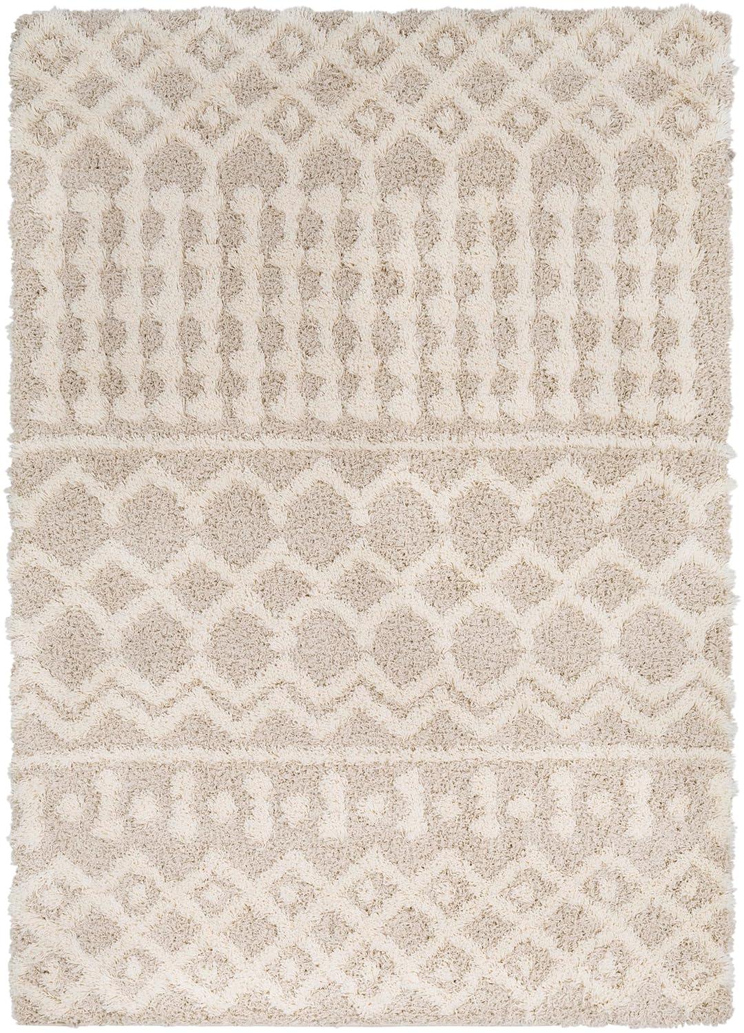 Livabliss Hapsburg Moroccan Shag Area Rug, 5'3" x 7'3", Beige