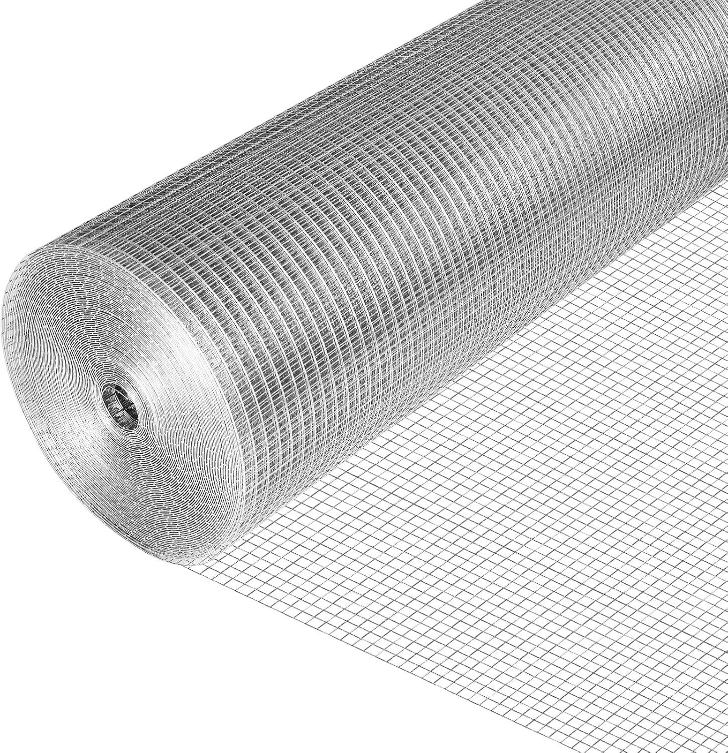 48-inch x 100-foot Galvanized Steel Mesh Garden Fence