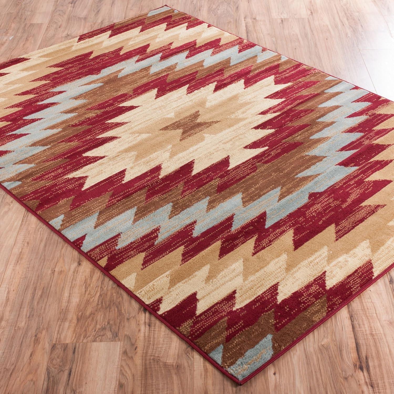 Infinity Home 84805 5 x 7 ft. Miami Alamo Southwestern Area Rug - Red