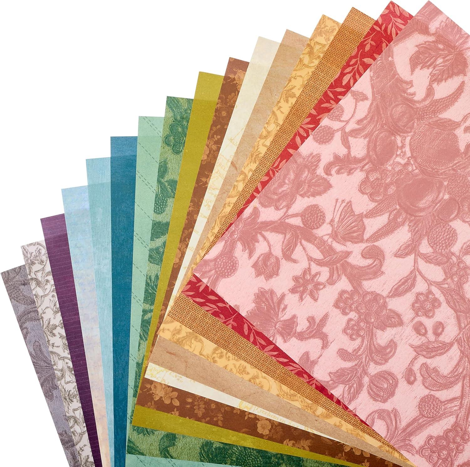 12" x 12" Vintage Paper Pad by Recollections - Premium Scrapbook & Crafting Paper for DIY Projects - Card Making - & Decorative Arts - 180 Sheets