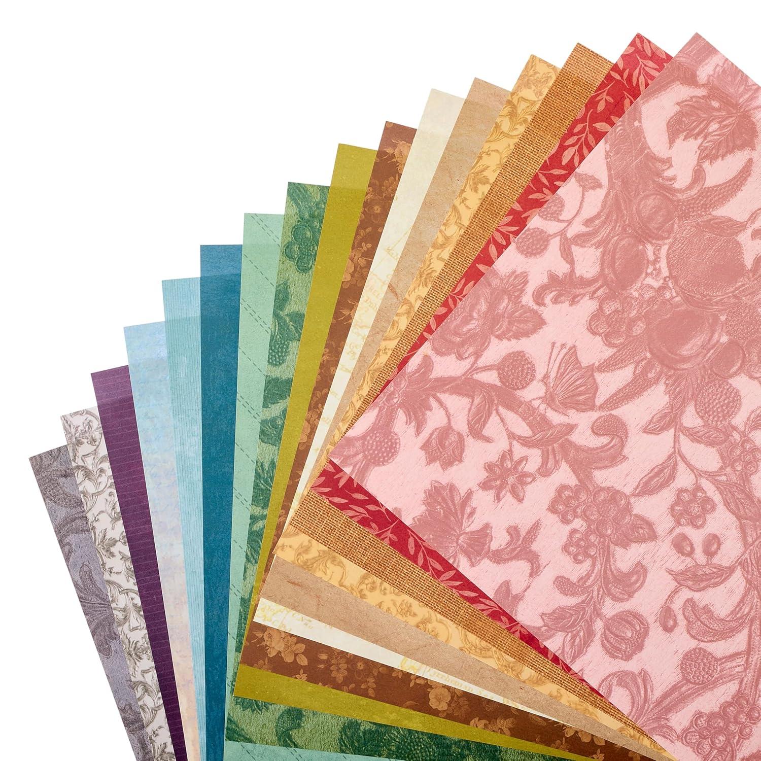 12" x 12" Vintage Paper Pad by Recollections - Premium Scrapbook & Crafting Paper for DIY Projects - Card Making - & Decorative Arts - 180 Sheets