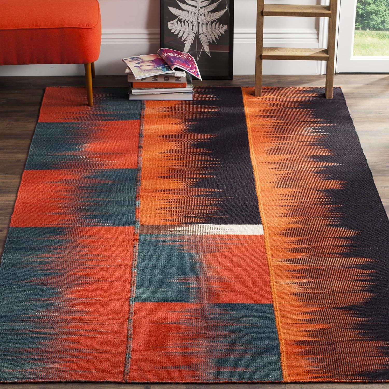 Athanasius Hand Woven Wool Abstract Rug