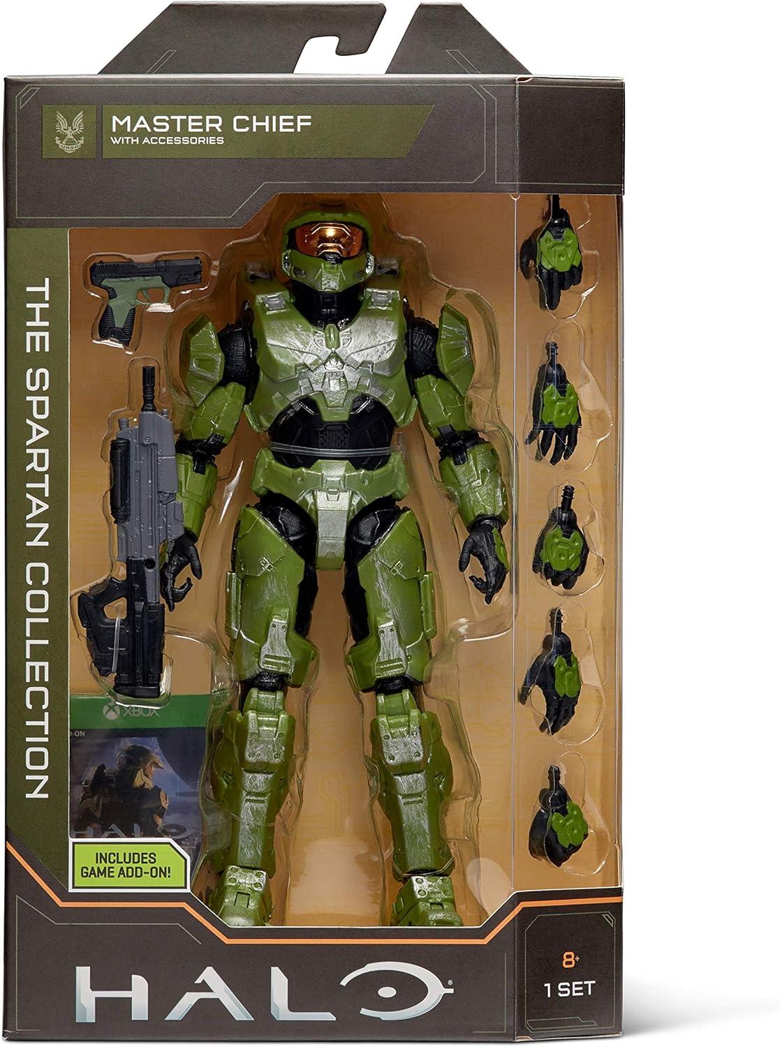 Green and Black Articulated Spartan Action Figure with Accessories