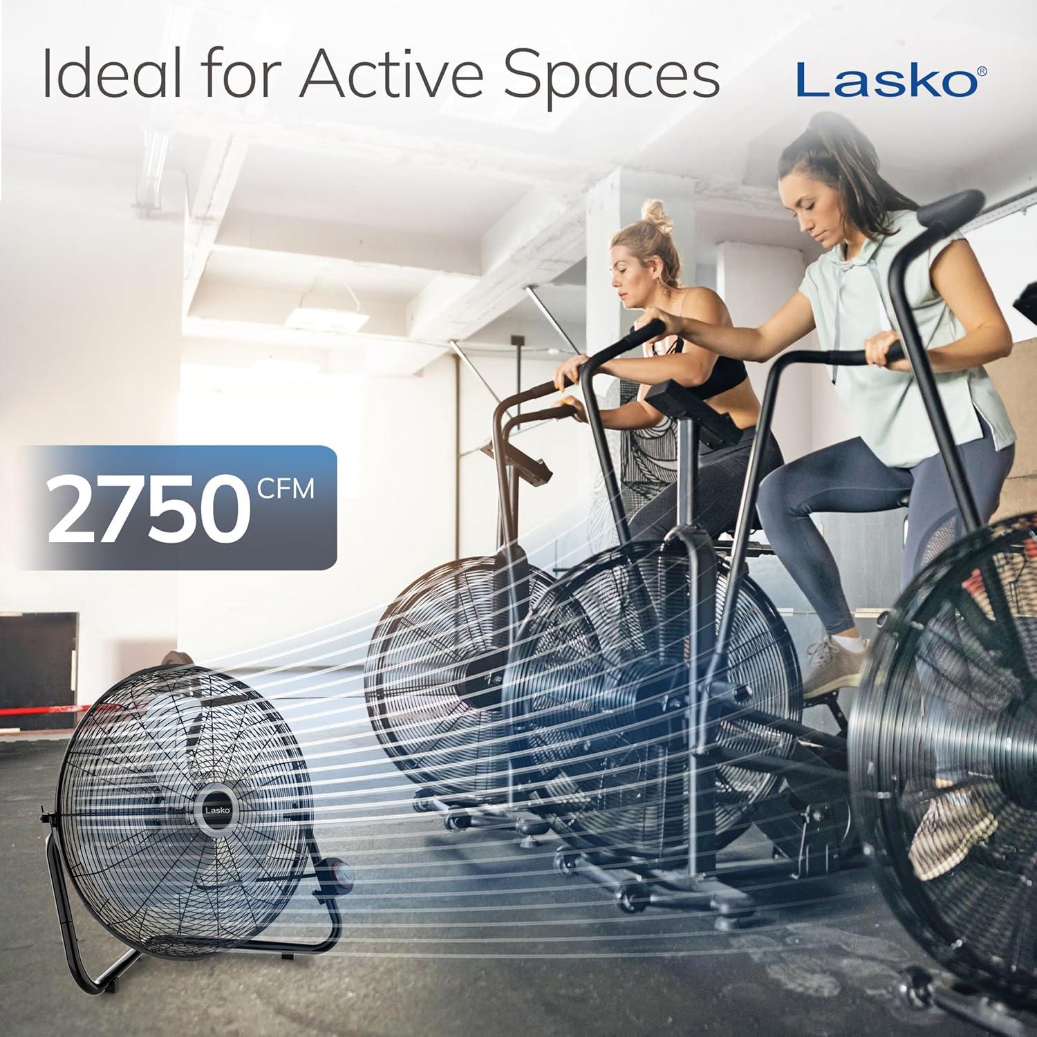 Lasko QuickMount 20" 3-Speed Max Performance High Velocity Wall Mounted Floor Fan, 2264QM