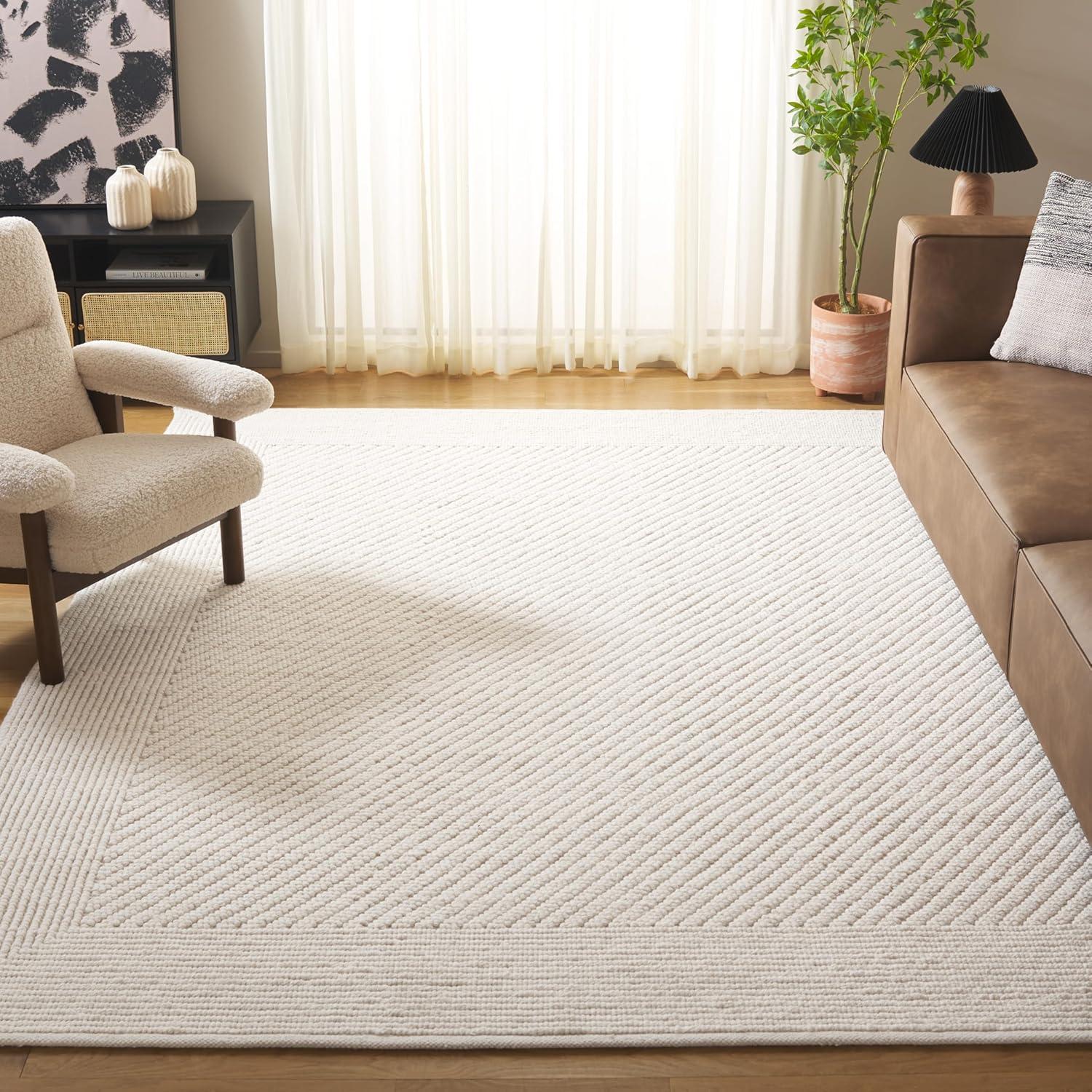 Natural Fiber NF150 Power Loomed Indoor Area Rug - Ivory/Light Beige - 9'x12' - Safavieh
