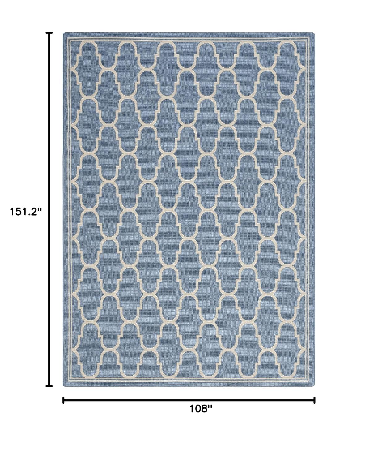 SAFAVIEH Courtyard Eustacia Geometric Trellis Indoor/Outdoor Area Rug Anthracite/Beige, 9' x 12'6"